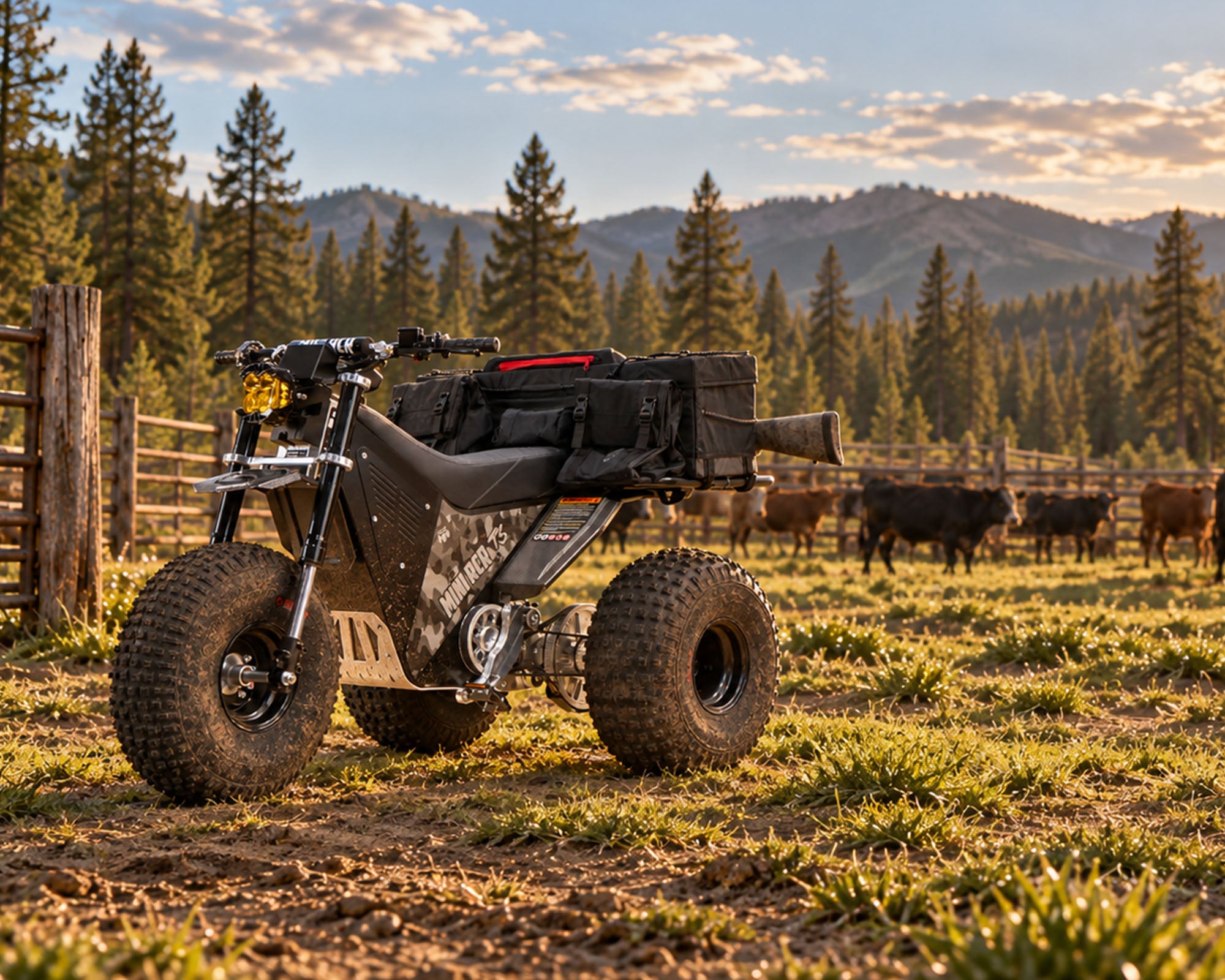 Mini RCR T3 working on a ranch