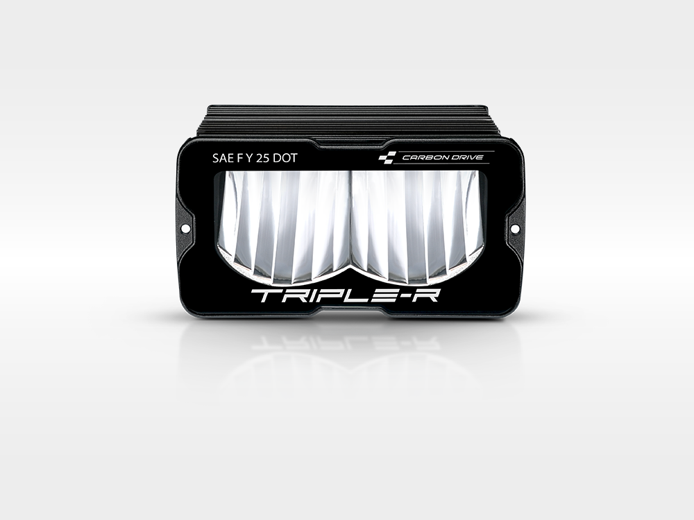 Triple-R Carbon-2 DRIVE LED Light – Clear / White Dip
